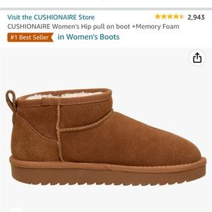 CUSHIONAIRE memory foam boots Size 8